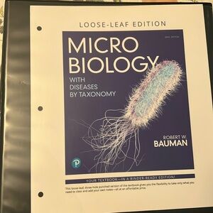 Gently used Microbiology loose leaf book in binder